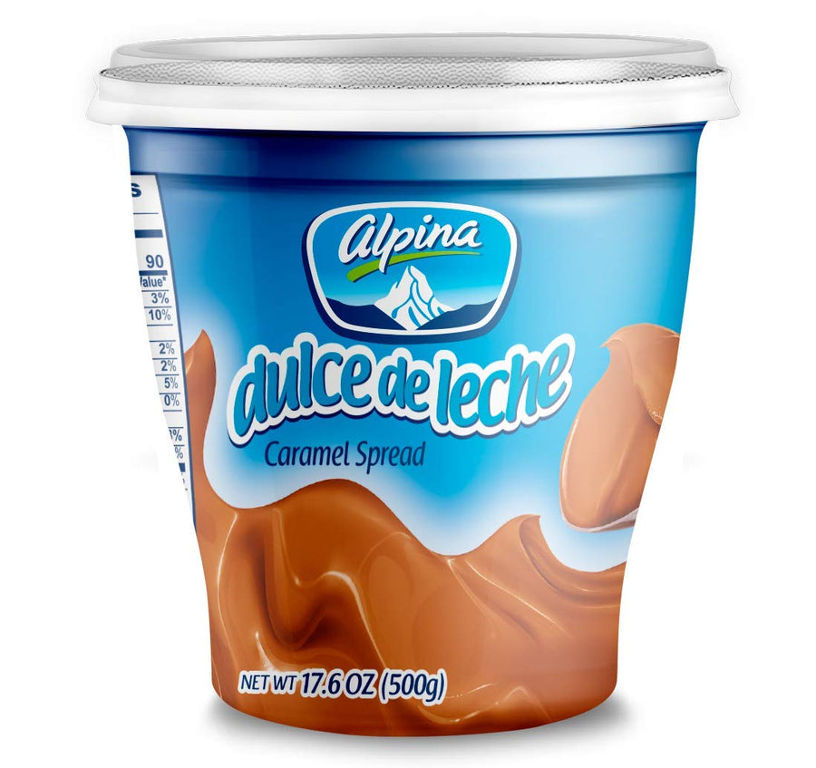 Dulce de Leche by Alpina | Arequipe Alpina | Indulgent Caramel Sauce | Pairs with Cakes, Apples, or Over Ice Cream – Great for Alfajores, Obleas or in your favorite toast or Pancake – 1 Pack x 17.6 oz