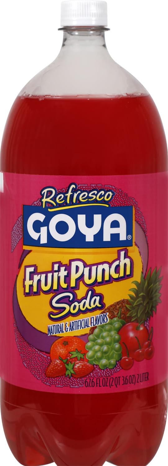 Goya Foods Fruit Punch Soda, 2 Liter