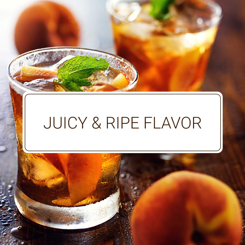 Monin - Zero Calorie Natural Peach Syrup, Fresh and Juicy Flavors, Great for Iced Teas, Lemonades, and Sodas, Non-GMO, Gluten-Free (1 Liter)