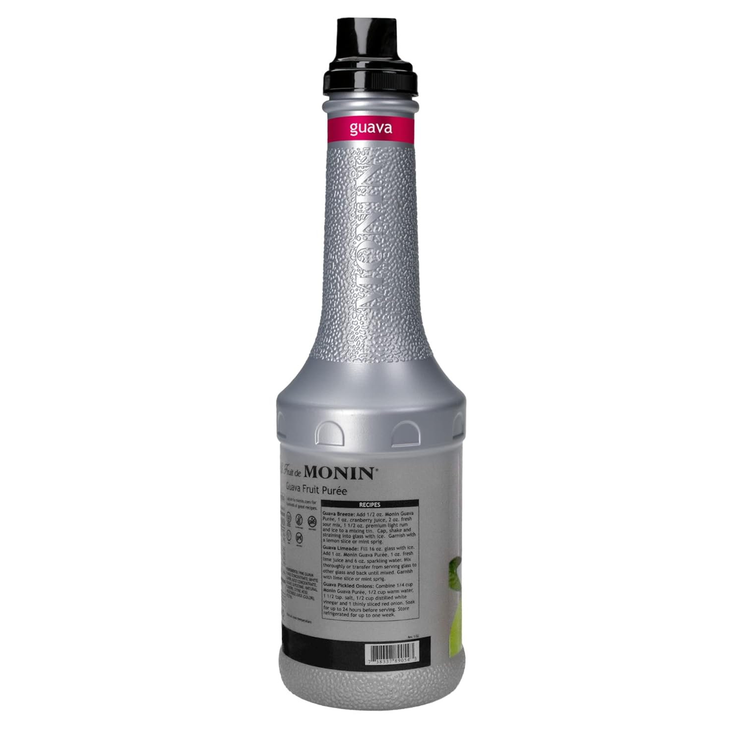 Monin - Guava Fruit Purée, Juicy Guava Taste, Perfect for Lemonades, Teas, Cocktails, Mocktails, Culinary Dishes & More, Vegan, Non-GMO, Gluten-Free (1 Liter)