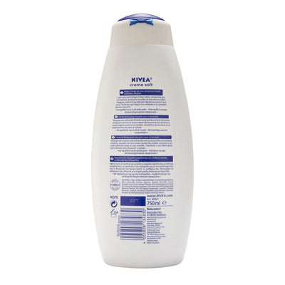 Nivea Body Wash - Creme Soft - With Almond Oil - Net Wt. 25.36 FL OZ (750 mL) Per Bottle - Pack of 3 Bottles
