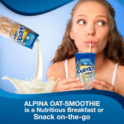 AVENA ALPINA Original Oatmeal Smoothie. Made With 100% Whole Grain Oats. Low Sugar, Non-GMO Oats. 32 oz Single Unit