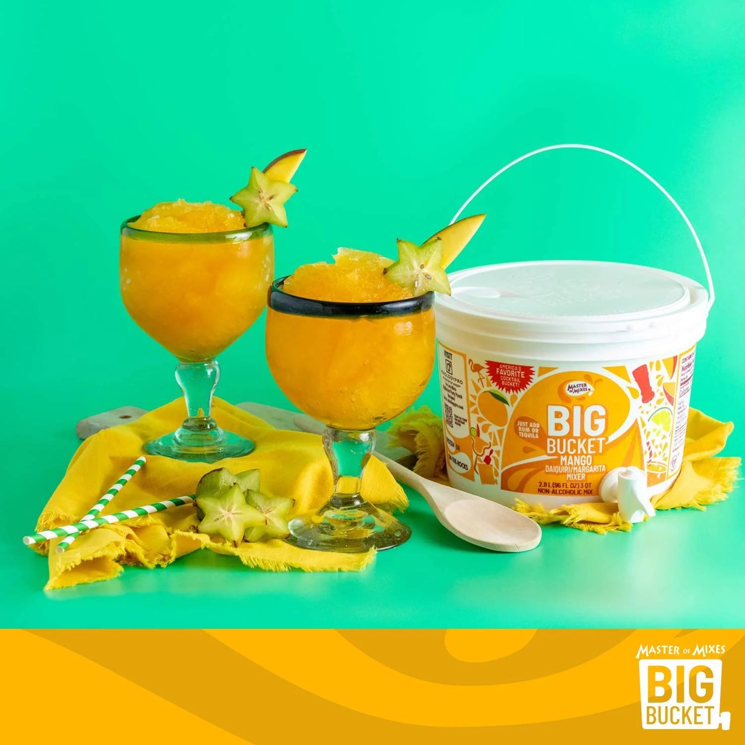 Master of Mixes Mango Daiquiri Margarita Mix, Ready to Use, 96 oz Low-Profile