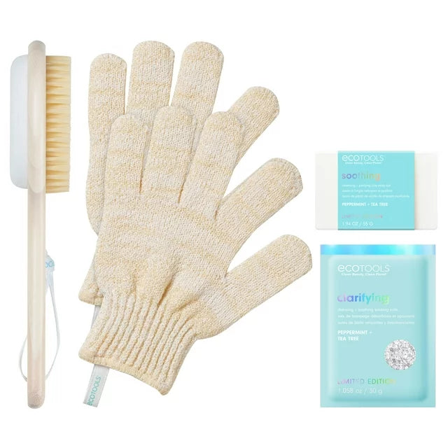 EcoTools Limited Edition Glow Head to Toe Body & Foot Care Set, 5 Piece Gift Set