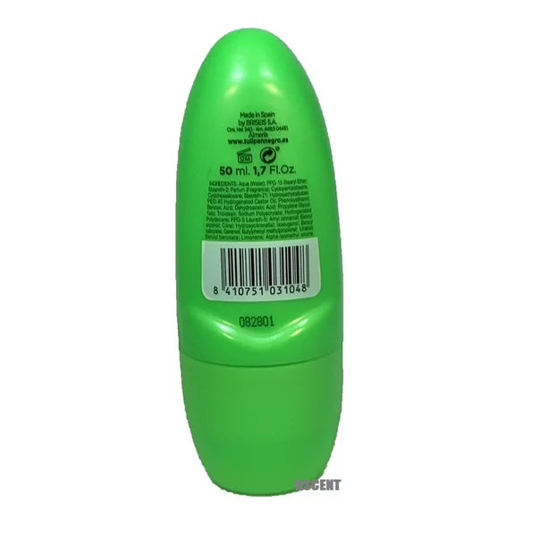 Tulipan Negro Roll-On Deodorant Fresh Skin Fragrance Free Controls Sweat
