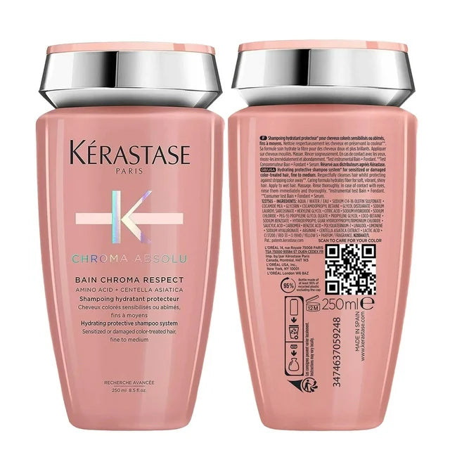 Kerastase Chroma Absolu Bain Chroma Respect | Hydrating Protective Shampoo, 8.5fl.oz. (Fine to Medium Hair)
