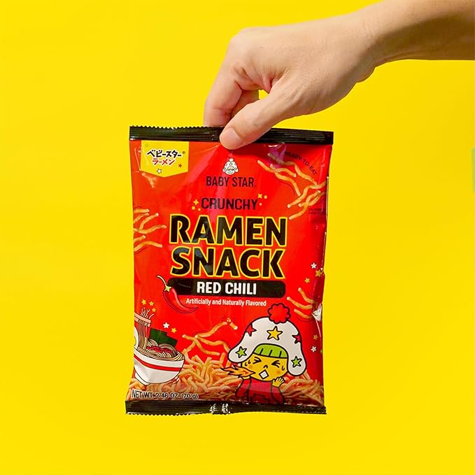 Baby Star Crunchy Ramen Snack Tiny | Red Chili 2.46oz