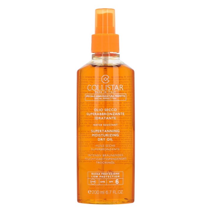 Collistar Super Tanning Moisturizing Dry Oil SPF 6 200 ml, 6.7 Fl Oz Made in Italy