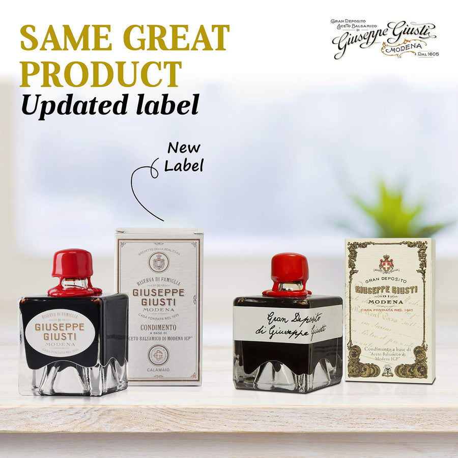 Giuseppe Giusti Calamaio di Vittoria Italian Balsamic Vinegar Made in Modena, Italy - Family Reserve Piccole Donne - Gourmet, Cask Aged 50ml Bottle of Premium Balsamic Vinegar