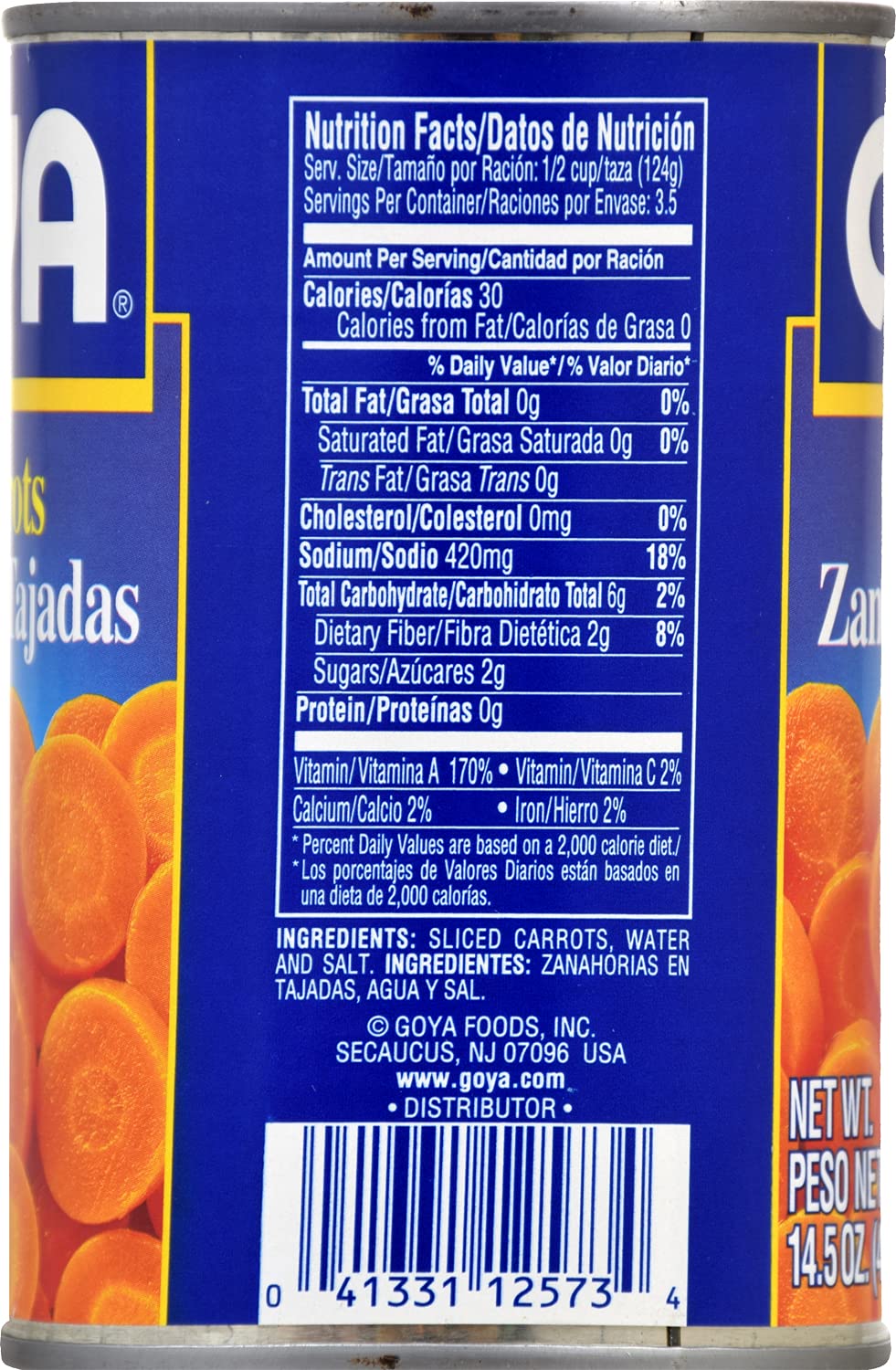 Goya Foods Sliced Carrots, 14.5-Ounce (Pack of 1)