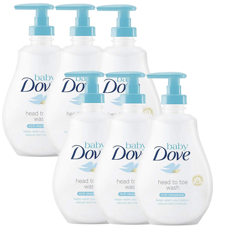 Dove Baby Head to Toe Body Wash Rich Moisture - 6 Packs x 13.52 FL.Oz / 400 ml