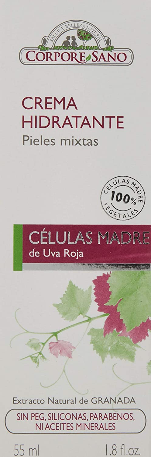 Corpore Sano STEM CELLS (CELULAS MADRE) MOISTURIZING CREAM FOR COMBINATION SKIN-POMEGRANATE EXTRACT- NO PEGS,SILICONE,PARABENS OR MINERAL OILS-50 ML/1.7 FL. OZ