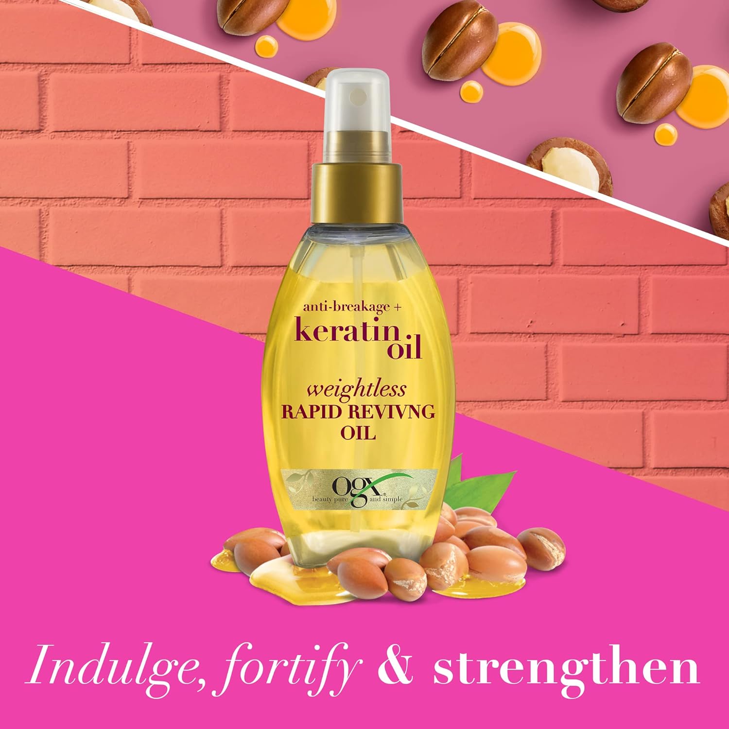 OGX Anti-Breakage Strengthening Keratin Hair Oil for Damaged Hair, 118 ml