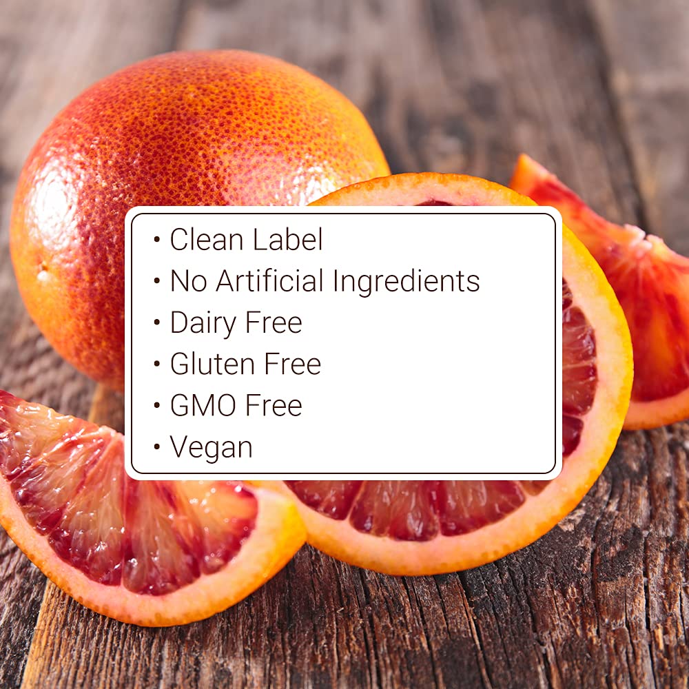 Monin - Blood Orange Puree, Tart, Juicy Citrus Taste, Great for Lemonades, Cocktails, and Culinary Creations, Vegan, Gluten-Free (1 Liter)