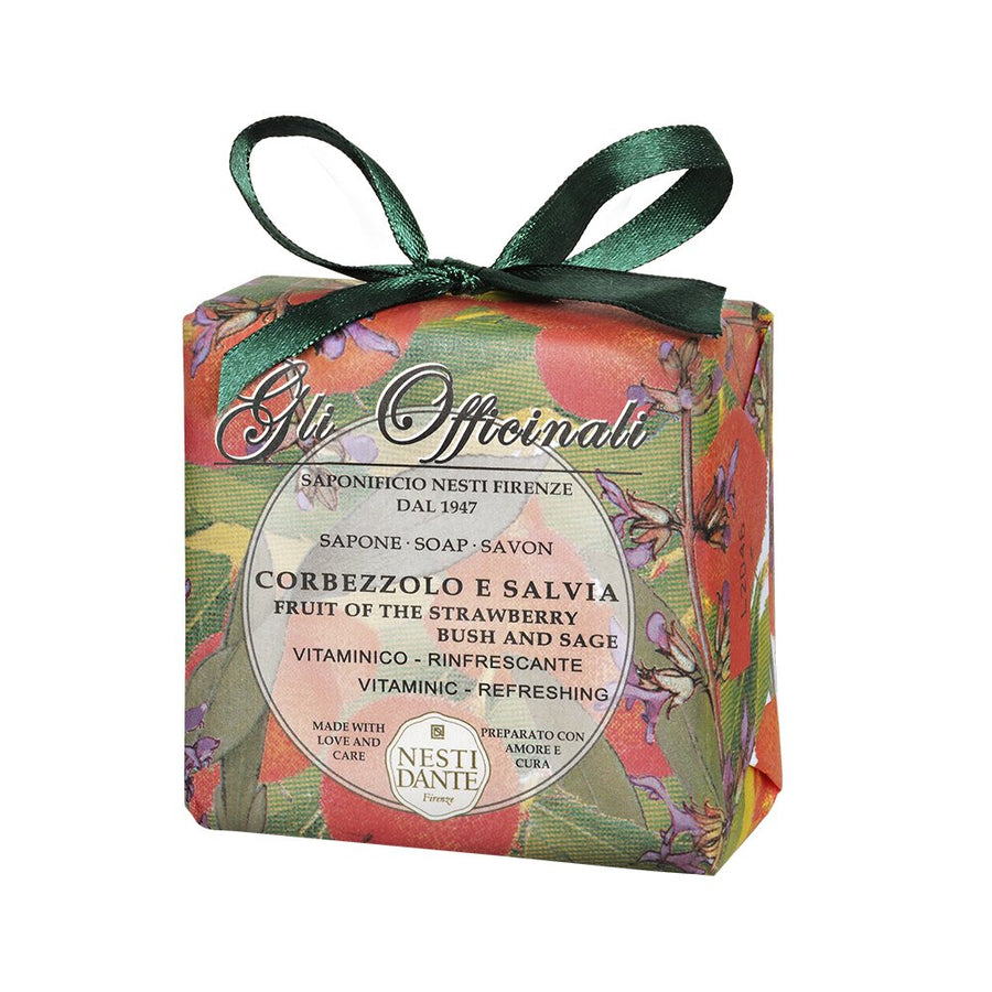 Nesti Dante Gli Officinali Soap, Fruit Of The Strawberry Bush and Sage/Vitaminic and Refreshing, 7 Ounce
