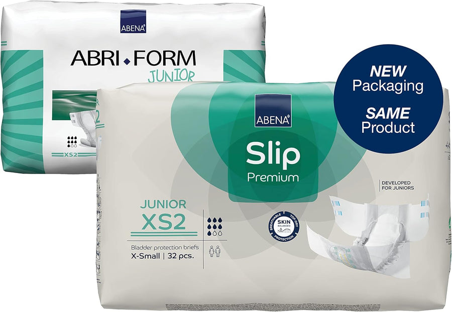 Abena Slip Junior Premium Incontinence Briefs, Level 2, 32 Count
