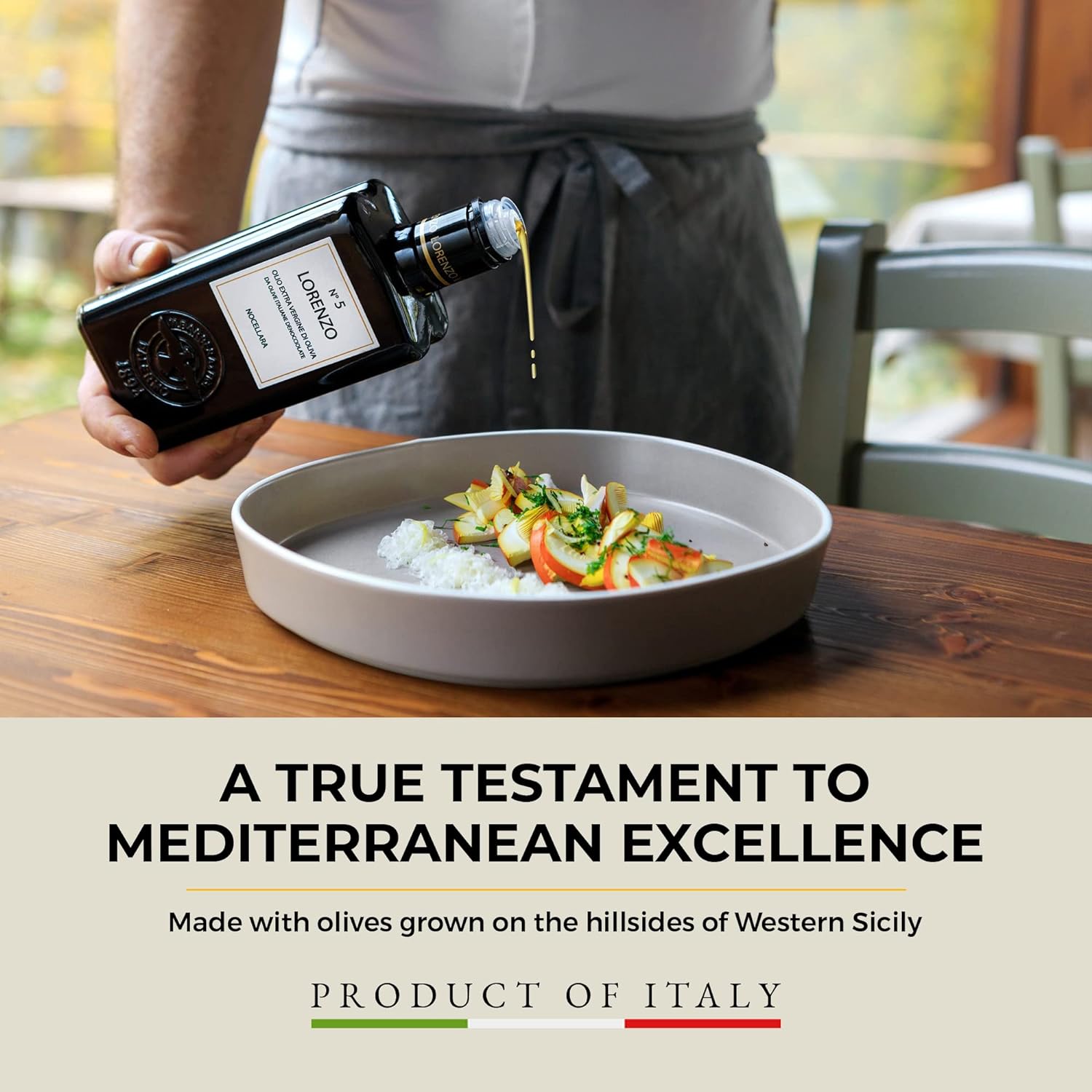 Barbera Lorenzo #5 Extra Virgin Olive Oil Fruity, Soft Nocellara del Belice Olive Flavor, Cold Extracted Authentic Sicilian Olive Oil, Fresh Harvest Imported Olive Oil From Italy 16.9 oz - Pack of 1