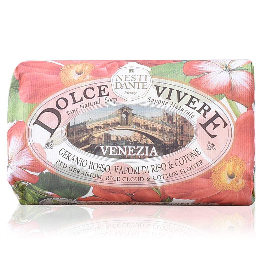 Nesti Dante Dolce Vivere Fine Natural Soap - Venezia - Red Geranium, Rice Cloud & Cotton Flower 250g/8.8oz