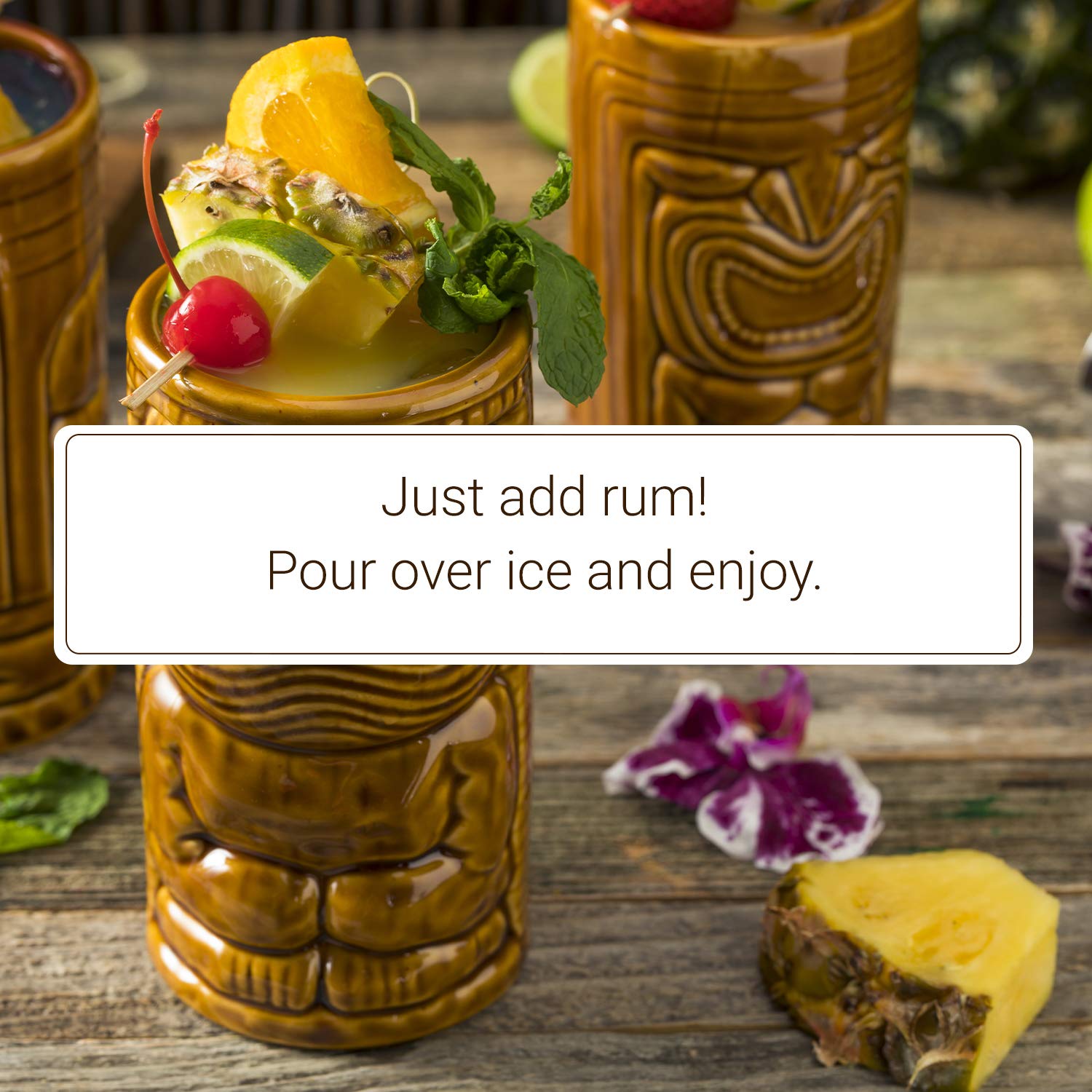 Monin - HomeCrafted Mai Tai Cocktail Mixer, Ready-to-Use Drink Mix, Tropical Blend of Pineapple & Orange, Made with Natural Flavors & Real Fruit Juice, DIY Cocktails, Just Add Rum (750 ml)