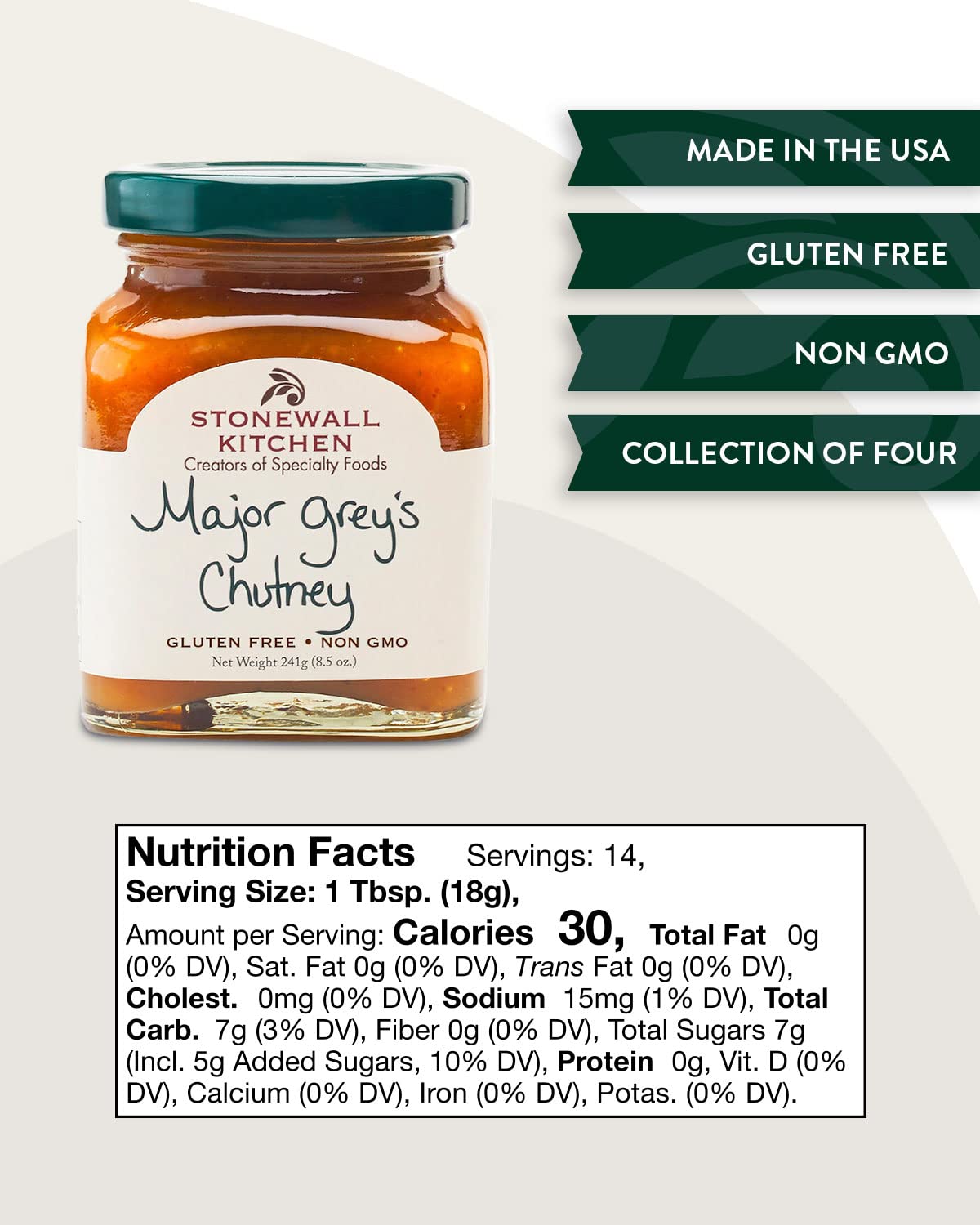 Stonewall Kitchen Major Grey's Chutney, 8.5 Ounces