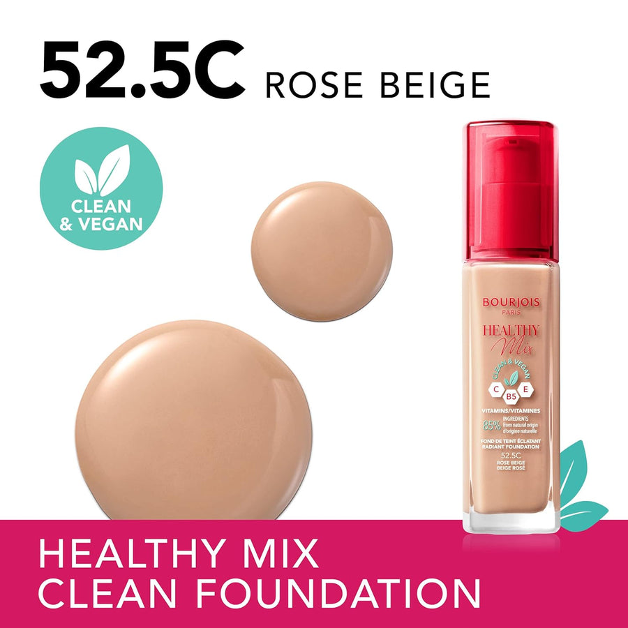 Bourjois Healthy Mix Clean & Vegan Foundation - 52.5C Rose Beige