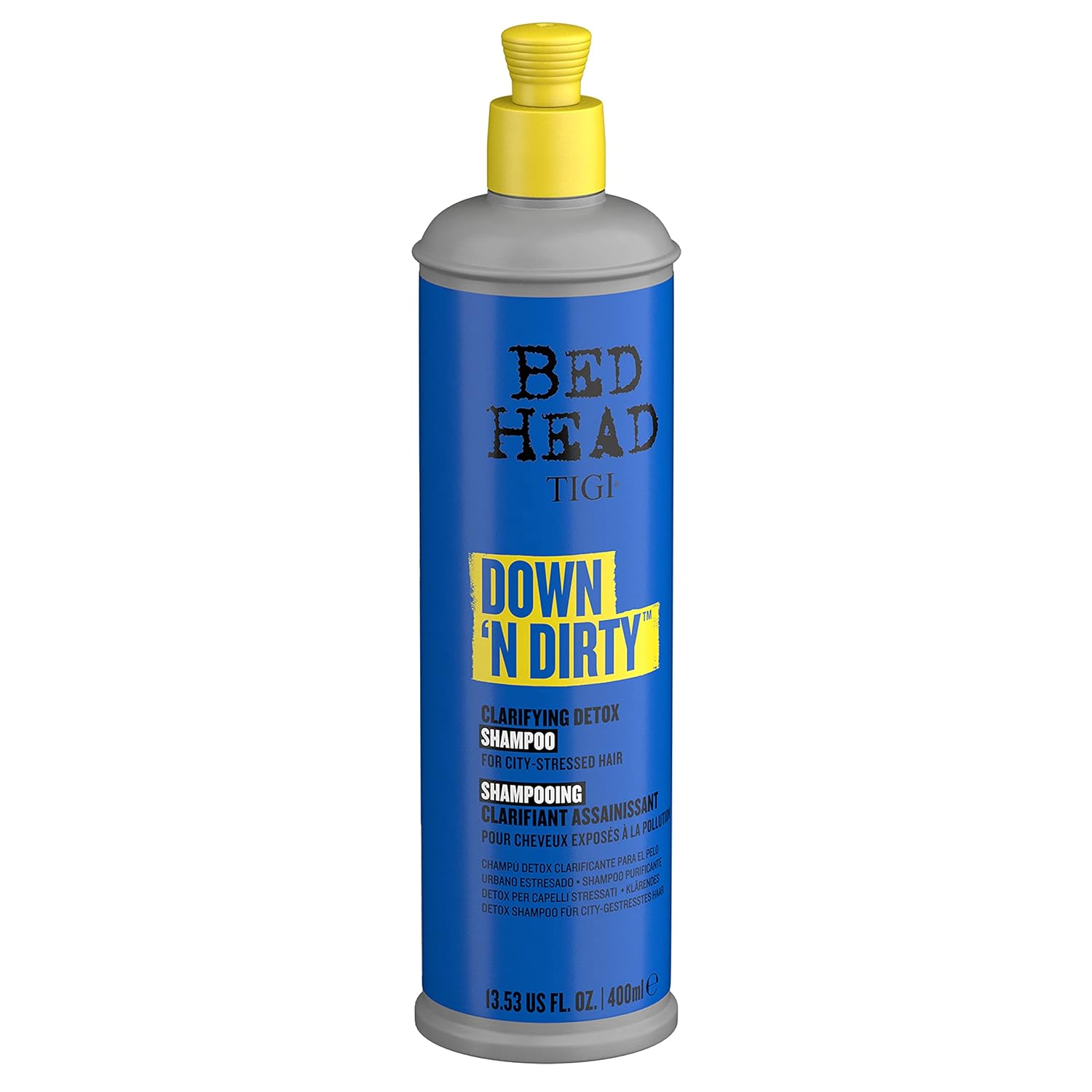 TIGI Bed Head Down N' Dirty Clarifying Detox Shampoo for cleansing 13.53 fl oz