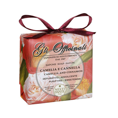 Nesti Dante Gli Officinali Soap, Camellia and Cinnamon/Purifying and Sweetening, 7 Ounce