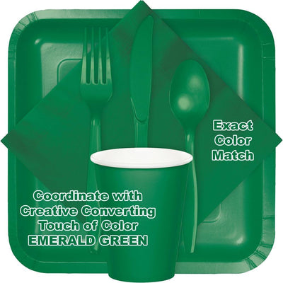 Creative Converting Touch of Color 100 Count 2-Ply Paper Dinner Napkins, Emerald Green
