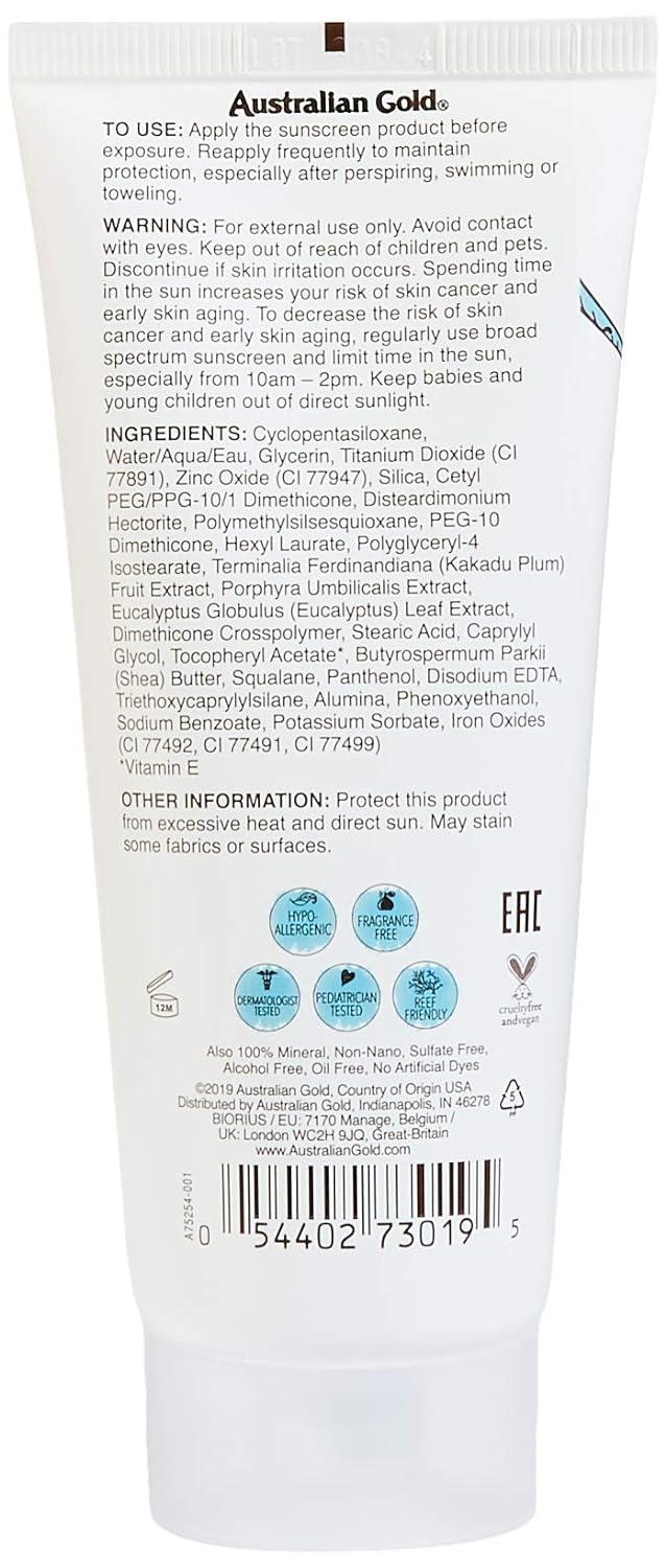 Australian Gold - Botanical Tinted Face Cream SPF 50 - Medium/Tan Black 89 ml (Pack of 1)