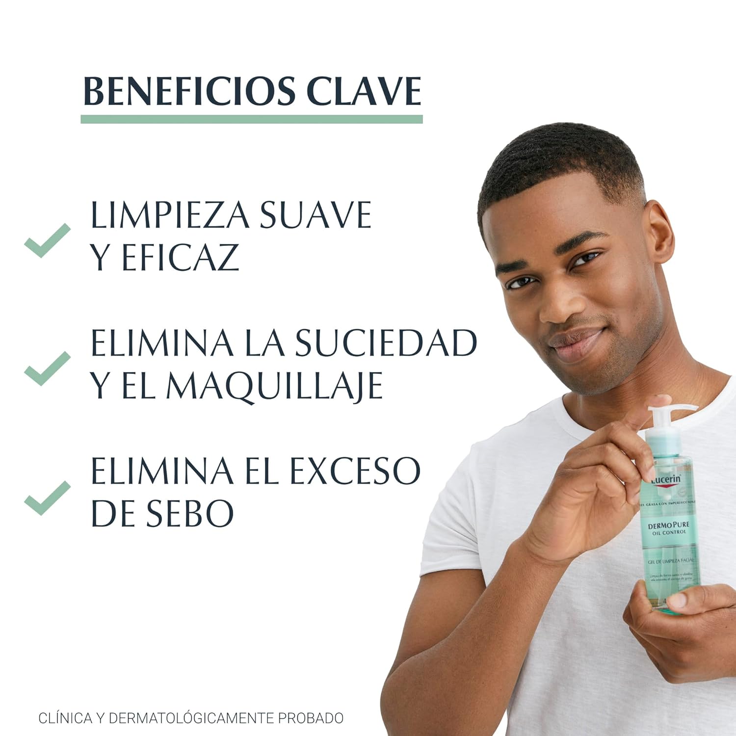 Eucerin dermopure oil control gel limpiador facial 200 milliliters