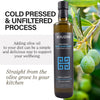 Kouzini Unfiltered Raw Extra Virgin Greek Olive Oil, Greek Extra Virgin Cold Pressed Olive Oil, Single Origin, High Polyphenols, Authentic Taste, Rich Flavor & Aroma, 500ml Glass Bottle