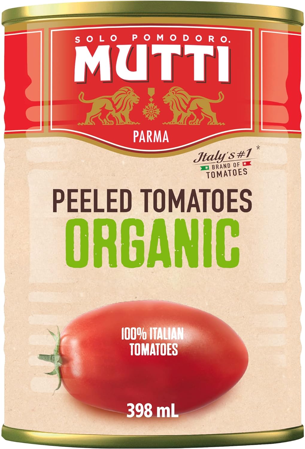 Mutti Organic Whole Peeled Tomatoes (Pelati), 14 oz. | 6 Pack | Italy’s #1 Brand of Tomatoes | Fresh Taste for Cooking | Canned Tomatoes | Vegan Friendly & Gluten Free | No Additives or Preservatives