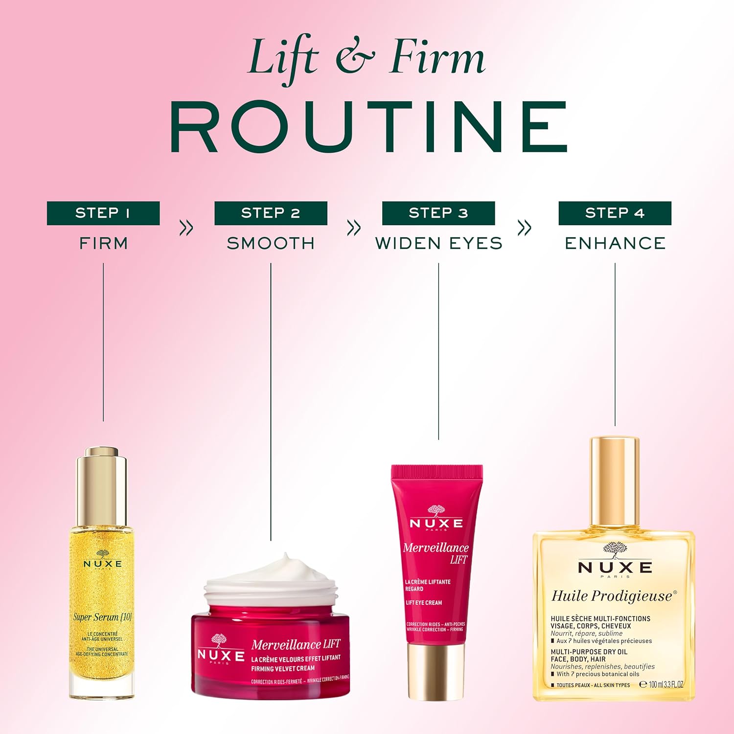 NUXE Merveillance Lift Velvet Cream - Smoothing & Firming Vegan Cream with Wrinkle Correction, 1.7 Oz