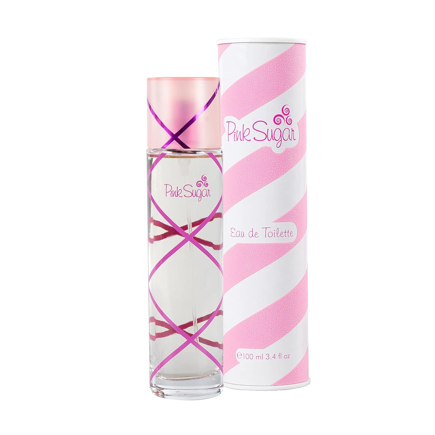 Pink Sugar Eau de Toilette Spray Perfume for Women, Floral + Fruity, Notes of Raspberry, Cotton Candy, Vanilla, Sweet & Sensual, Long-Lasting Scent