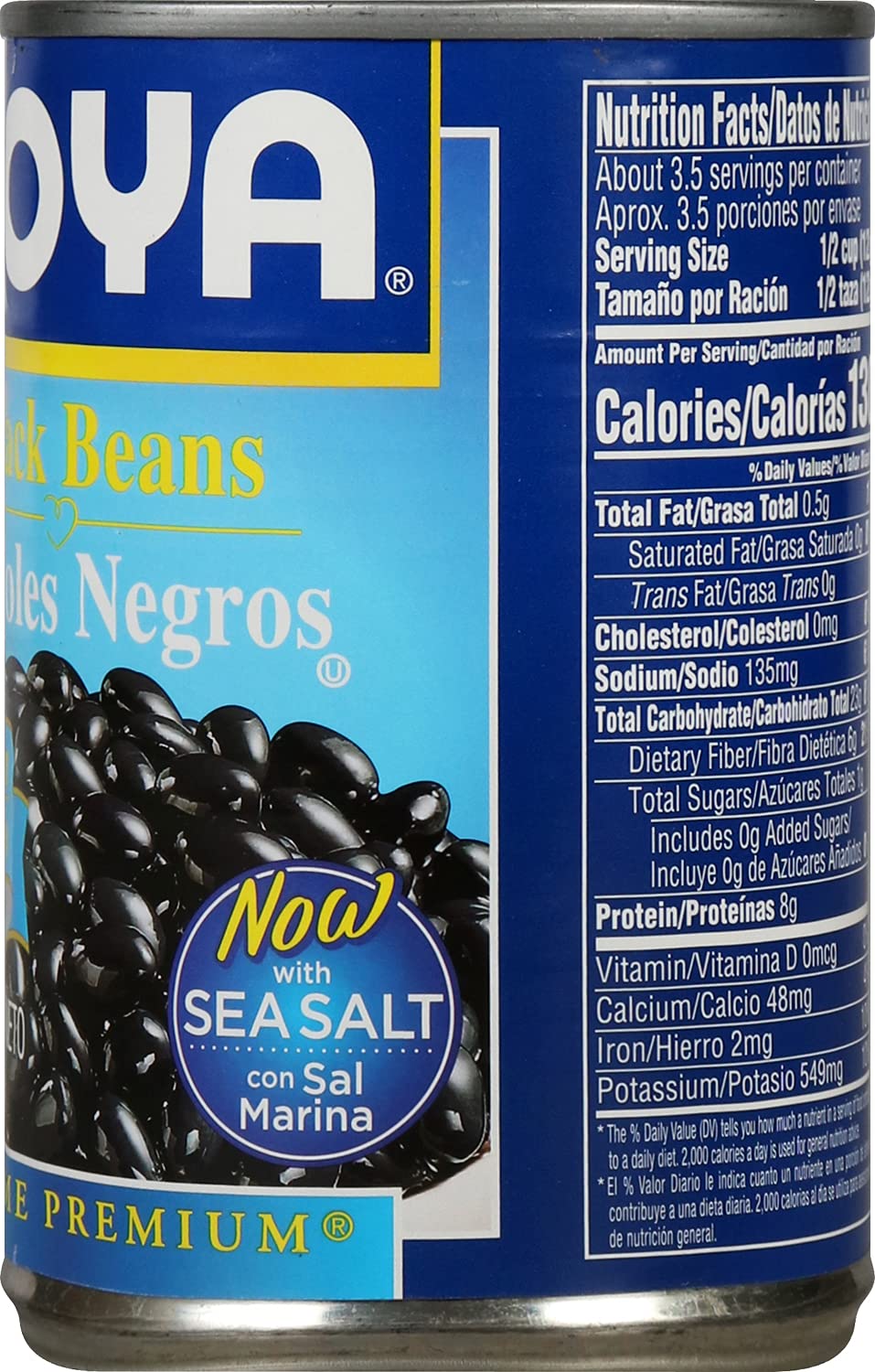 Goya Low Sodium Black Beans, 15.5 Ounce
