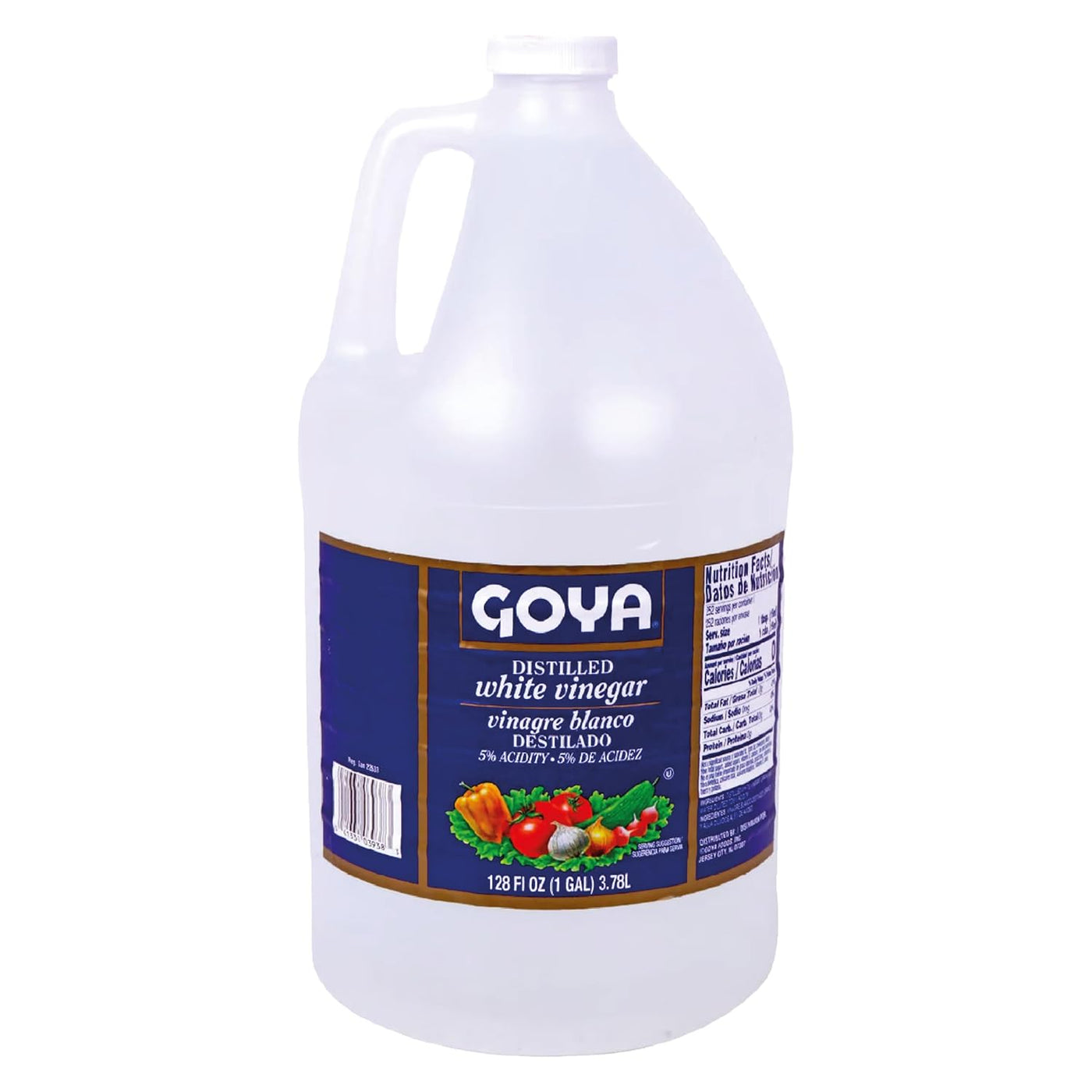 Distilled White Vinegar by Goya, Cooking and Cleaning Vinegar, 1 Vinegar Gallon, Bulk
