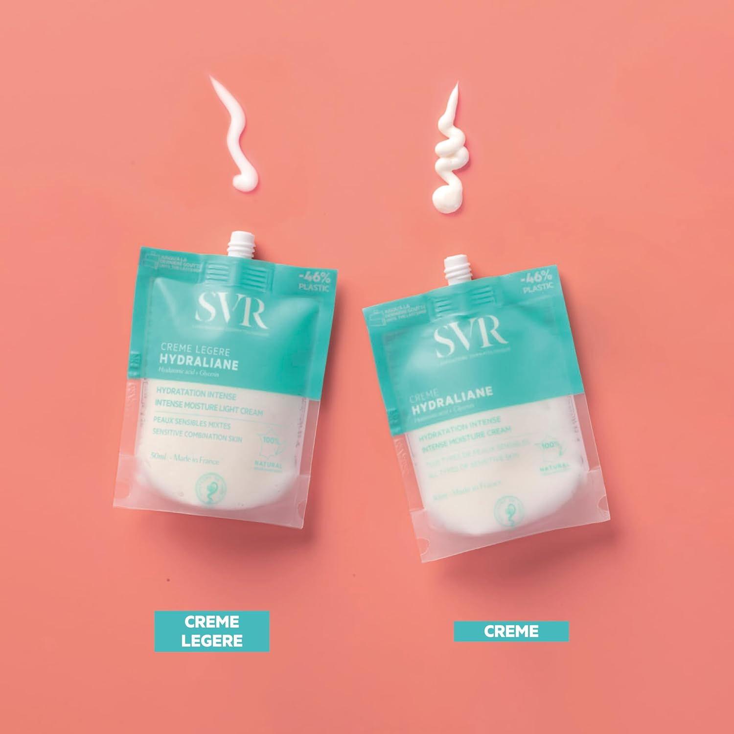 SVR Hydraliane Light Hydrating Face Cream - Moisturizer For Sensitive & Dehydrated Skin, for the Whole Family - Skin is 72% More Hydrated After 8 Hrs. with Hyaluronic Acid & Glycerin, 1.7 fl.oz.