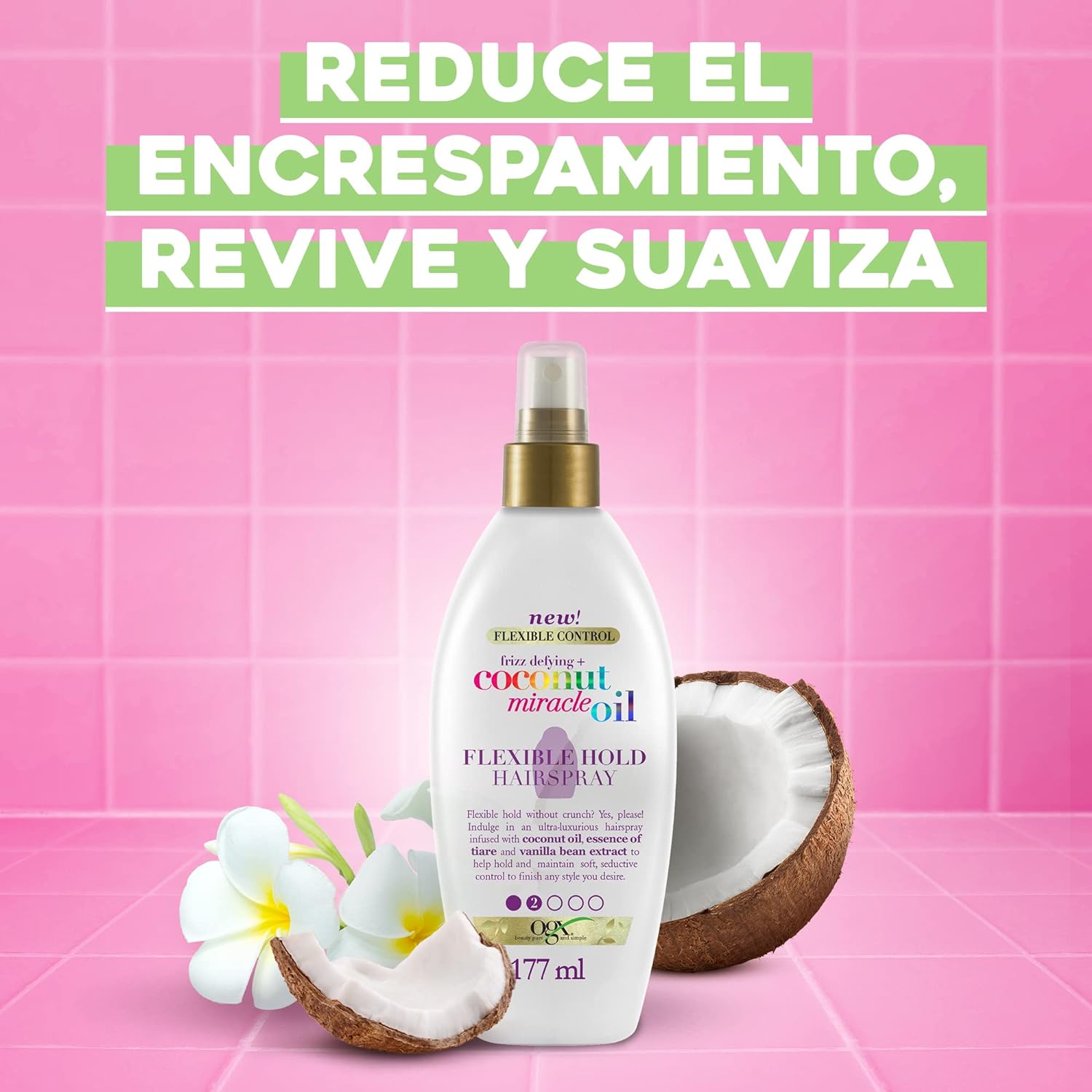 OGX Coconut Miracle Oil Flexible Hold Hairspray 6.0 Fl Oz