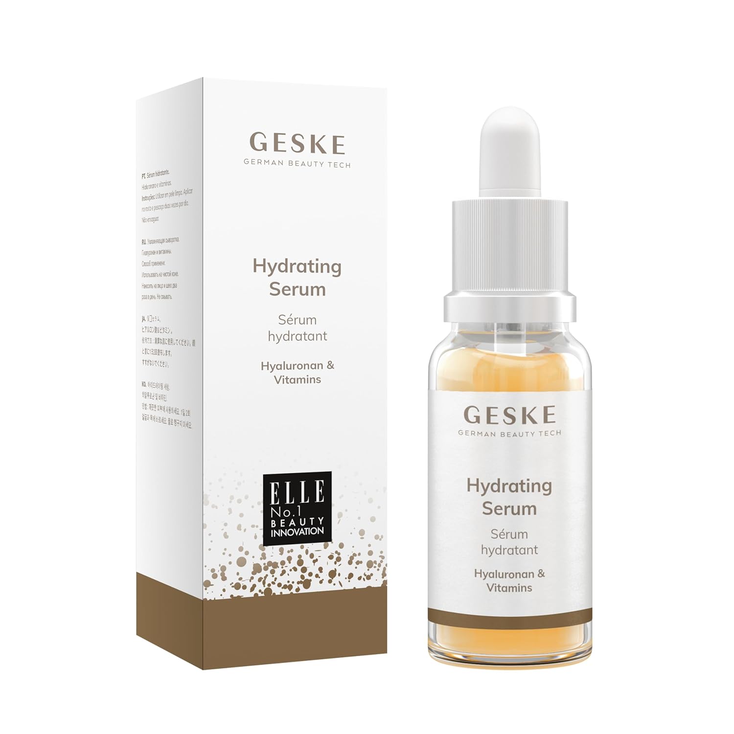 GESKE | Hydrating Serum | For Dry Skin | Facial Care with Hyaluronic Acid | Gentle Skin Care | Smooths & Strengthens | Vegan Formula without Animal Testing | Complements GESKE SmartAppGuided™ Devices