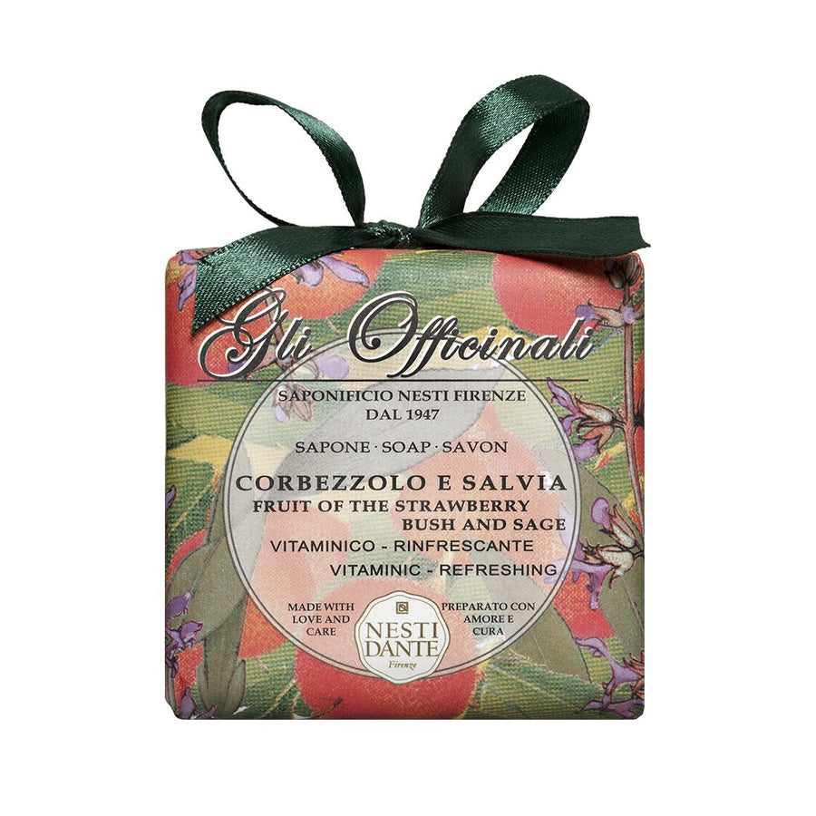 Nesti Dante Gli Officinali Soap, Fruit Of The Strawberry Bush and Sage/Vitaminic and Refreshing, 7 Ounce