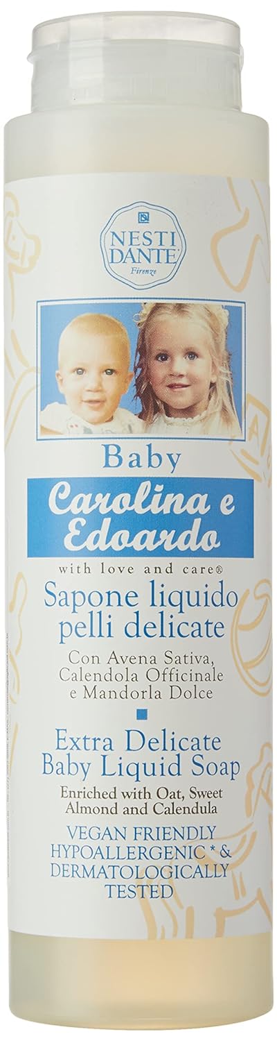 Nesti Dante 251231 10.2 oz Carolina & Edoardo Extra Delicate Baby Liquid Soap with Oat, Sweet Almond & Calendula