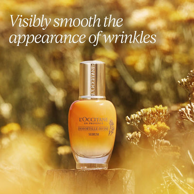 L'OCCITANE Immortelle Divine Face Serum: Anti-Aging, Visibly Reduce Appearance of Wrinkles, Plump + Moisturize, With Immortelle Super Extract
