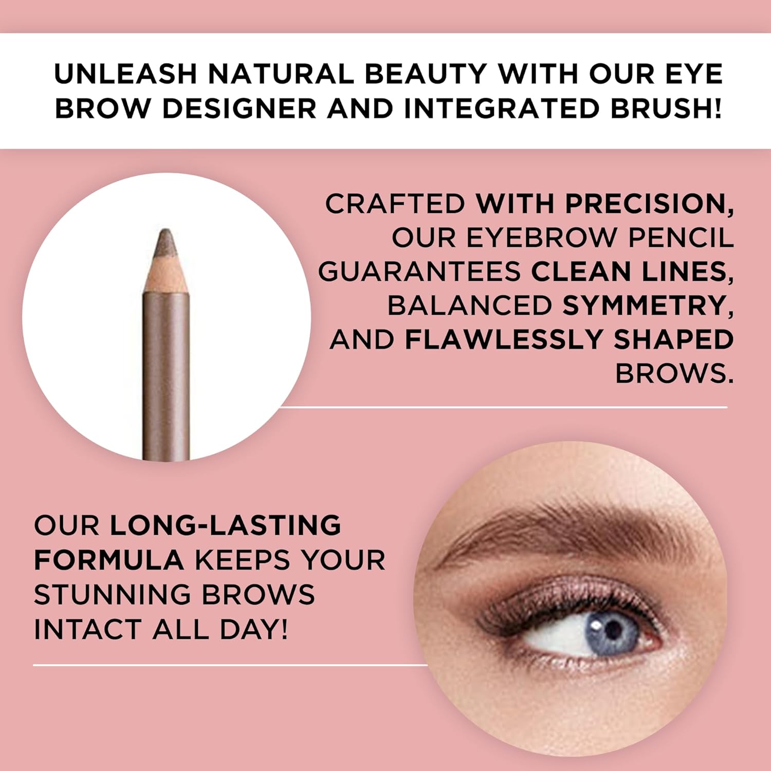 ARTDECO Eyebrow Designer - Light - Refines Eyebrows & Fills in Gaps - Integrated Brush for Optimal Blending - Dual-Sided - Pencil can be Sharpened - Eyebrow Pencil - Eye Makeup - Vegan - 0.03 Oz