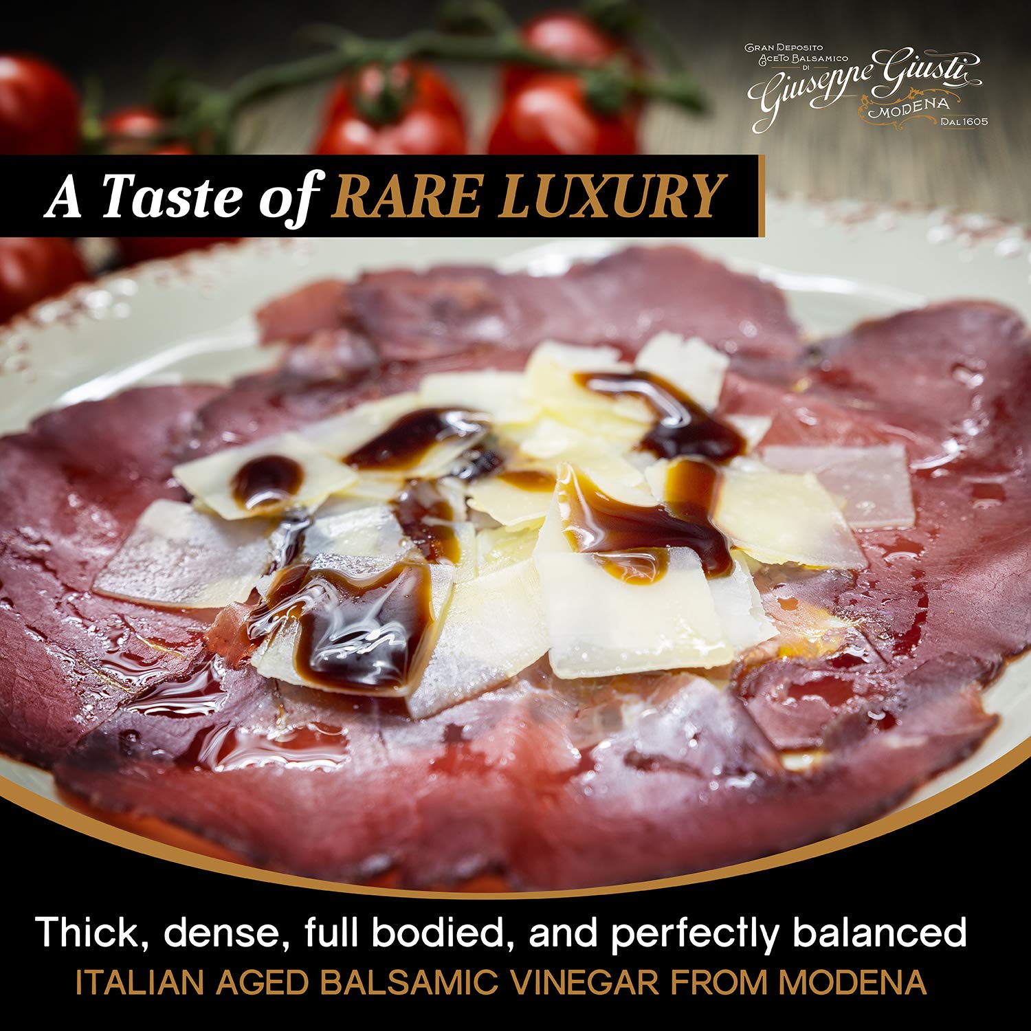 Giuseppe Giusti Calamaio di Vittoria Italian Balsamic Vinegar Made in Modena, Italy - Family Reserve Piccole Donne - Gourmet, Cask Aged 50ml Bottle of Premium Balsamic Vinegar