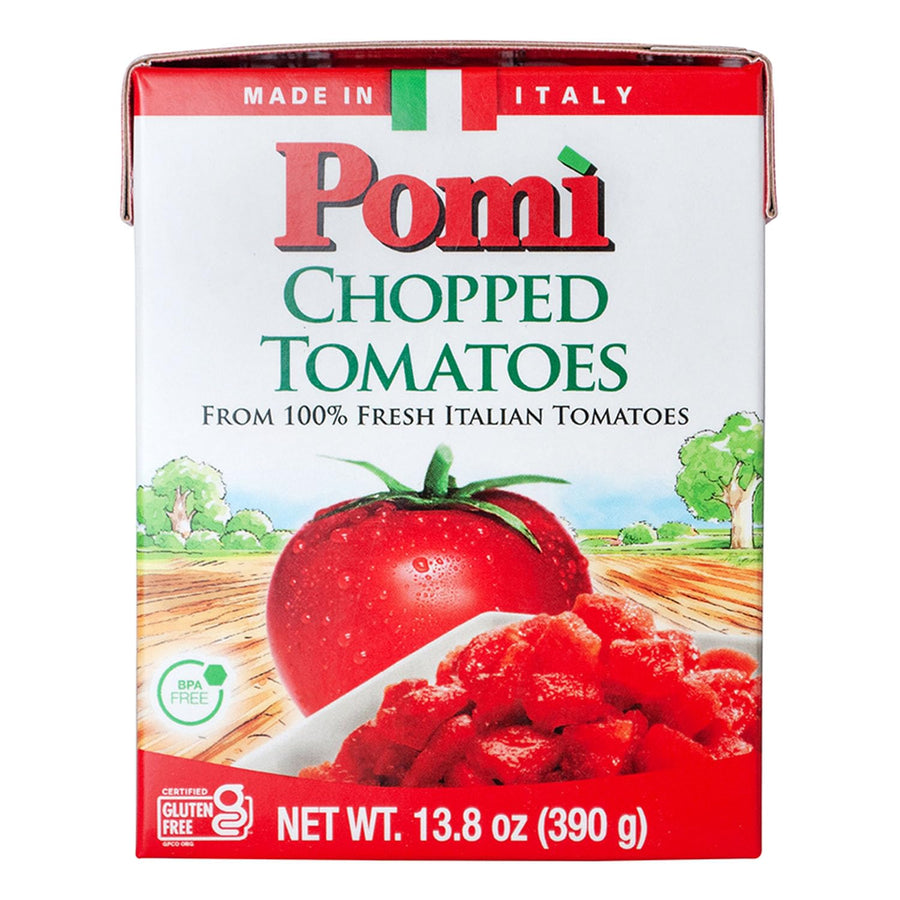 Pomì Chopped Tomatoes - Italian Chopped Tomato Made from All Natural 100% Fresh Tomatoes - Crushed Tomatoes - Italian Tomatoes Crushed 13.8oz