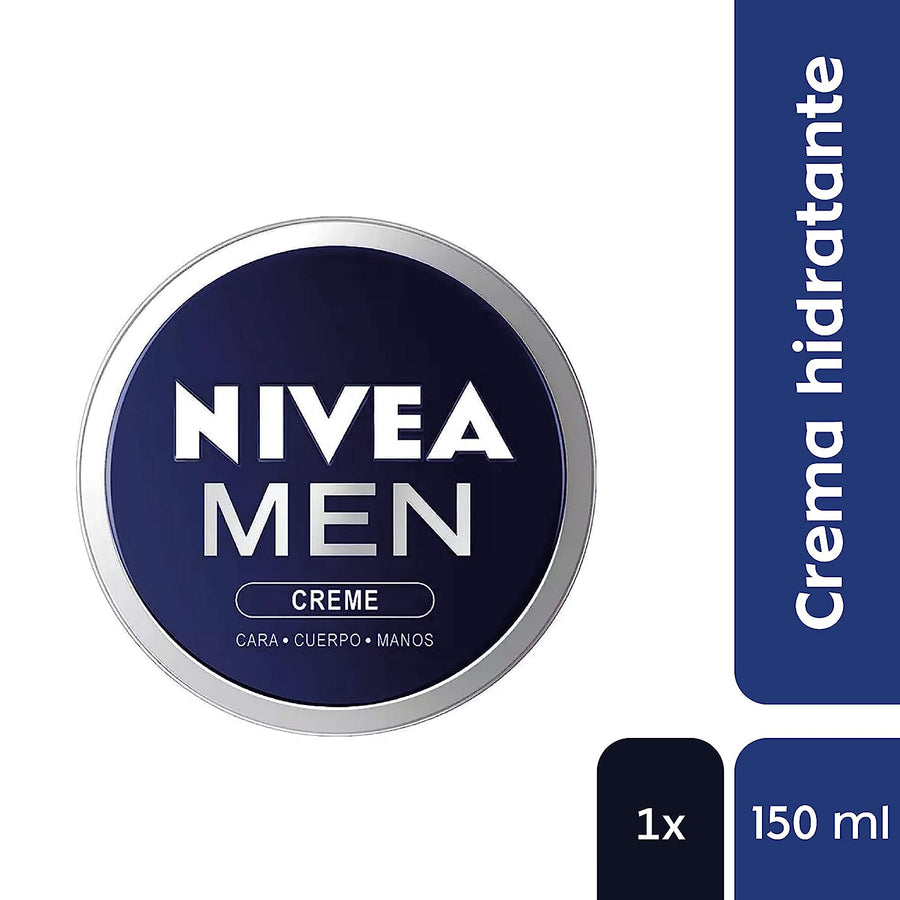 NIVEA Men cream (1 x 150 ml), cream para hombres, crema para cara, crema corporal hidratante, crema multiusos hidratante para el cuidado de la piel masculina