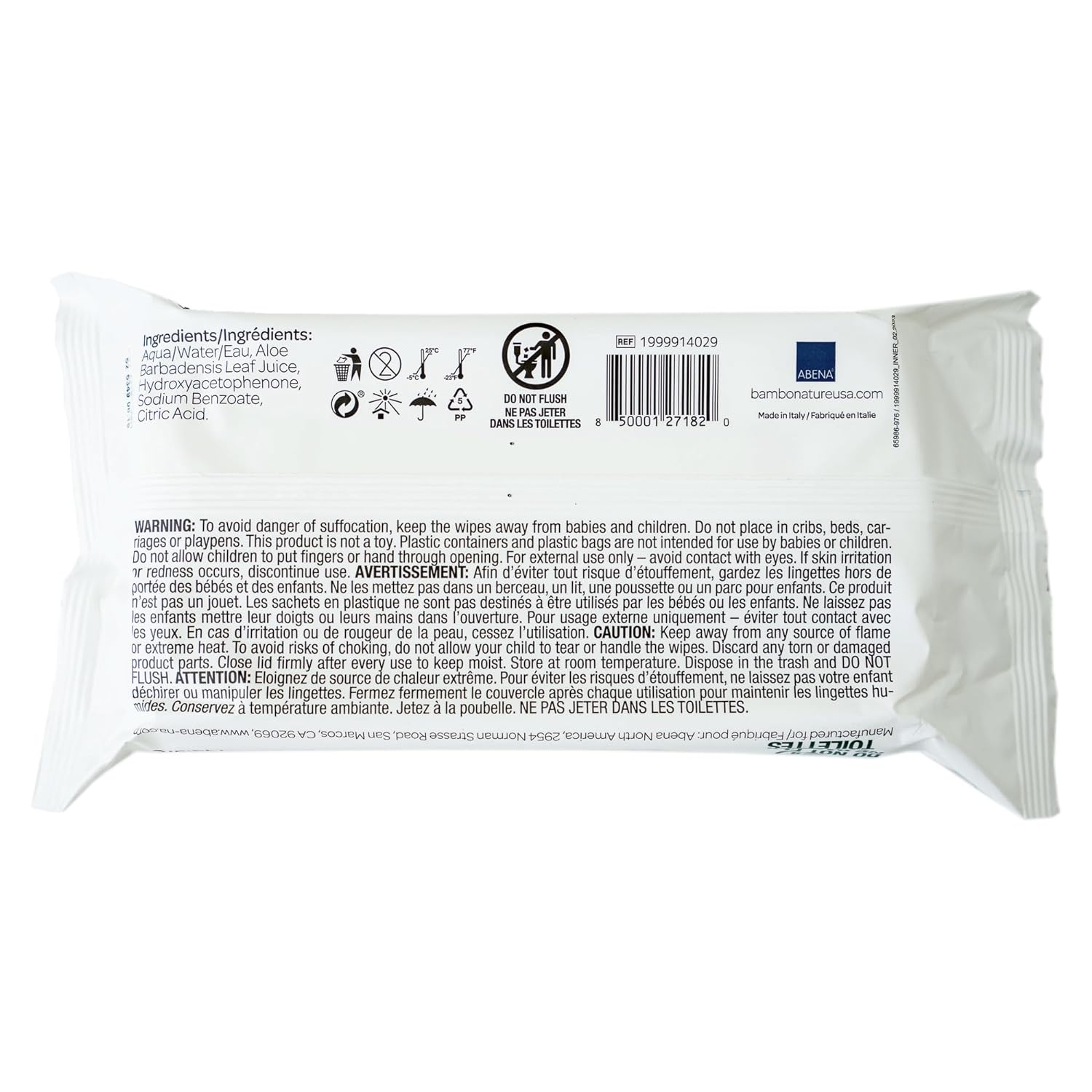 Bambo Nature 99% Biobased Water Wipes 64 Count