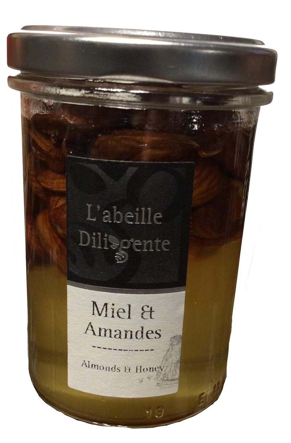 L'Abeille Diligente Acacia Honey with Almonds -- 8.8 oz (250 g)