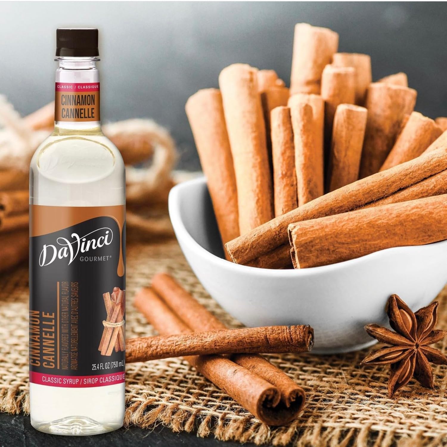 DaVinci Gourmet Classic Cinnamon Syrup, 25.4 Fluid Ounce (Pack of 1)