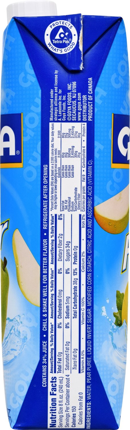 Goya Pear Nectar, 33.8 oz